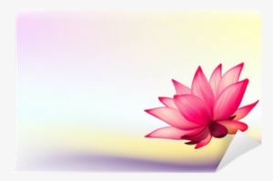 Vector Photo-realistic Lotus Flower On Abstract Background - Sacred Lotus