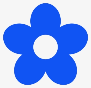 Blue Flower Clipart Hippie - Dark Blue Flower Clipart