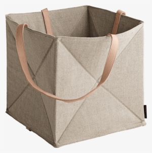 Origami Basket By Cecilie Manz - Origami Bag, Linen/leather
