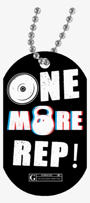 "one More Rep" Dog Tags - Black History Month Necklace