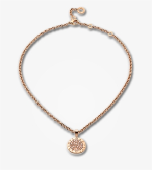 Bvlgari Bvlgari Pave Diamond Pendant Necklace, , Necklace, - Bvlgari Bvlgari Pave Diamond Pendant Necklace