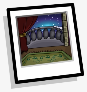 Balcony Background Icon - Club Penguin Purple Background
