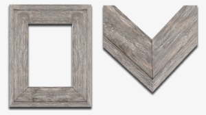 Wide Rustic Gemline Frame - Rustic Wood Transparent Frame