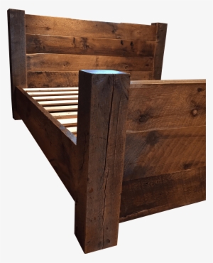 Chandos Reclaimed Barn Wood And Beam Platform Bed - Barn Beam Bed