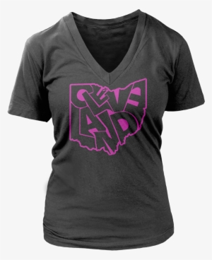Image Of Girl's Ohio Outline Pink - Vneck Je Suis Prest