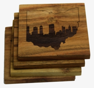 Columbus Ohio Skyline Within Ohio Outline Coasters