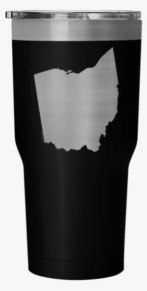 Ohio State Shape Outline White 30 Ounce Vacuum Tumbler - Horse