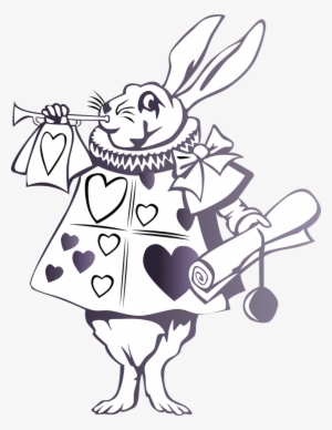 Follow Me Down The Rabbit Hole - White Rabbit Alice In Wonderland Clipart
