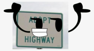Adopt A Highway - Warning Divided Highway Magnet