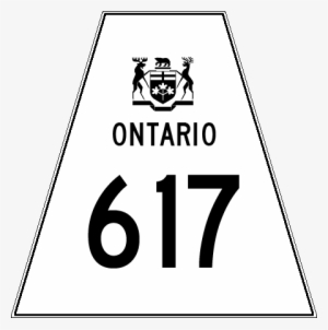 Ontario Highway 617 - Trapezoid Road Sign