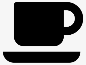 Coffee Cup On A Plate Black Silhouettes - Font Awesome Coffee Icon