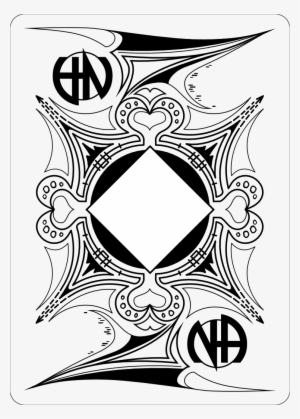 Black And White Na Card Back - Playing Card