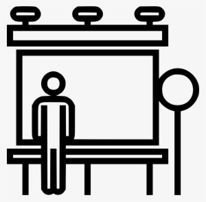Bus Stop - - Icono De Parada De Bus