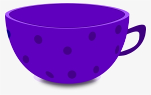 Coffee Mug Silhouette - Huge Purple Tea Cup
