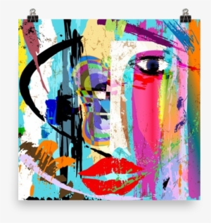 Abstract Face Painting Art Print Art Print Png Artwork - Abstract Old Age Painting