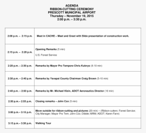 Ribbon Cutting Ceremony Agenda - Agenda For Ribbon Cutting Ceremony