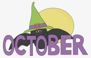 Month Of October Halloween Bat - October Month Clip Art