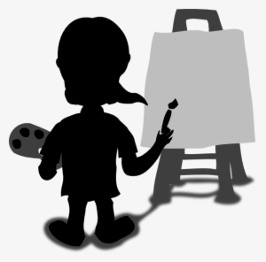 Cartoon Character Painting Blank Slate Svg Clip Arts