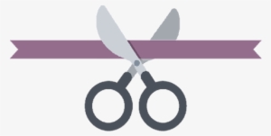 Ribbon Cutting Scissors Dark - Circle