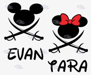 Pirate Matching Couple Shirts With Names Disney Mickey - Can Dream It You Can
