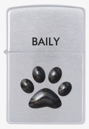 Black Paw Print Monogrammed Zippo Lighter - Pliers