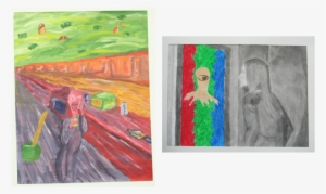 "sale Scream" , "eye Of The Net" (right) - Modern Art