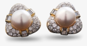 South Sea Pearl And Diamond Earrings - Jewellery