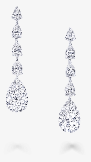 A Pair Of Graff Pear Shape Diamond Earrings - Earrings