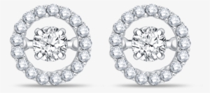 White 14 Karat Dancing Diamond Diamond Earrings With