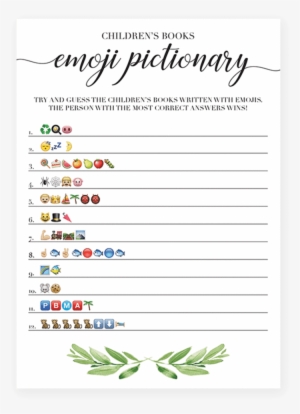 Gender Neutral Baby Shower Emoji Game Printable By - Baby Shower Emoji Pictionary