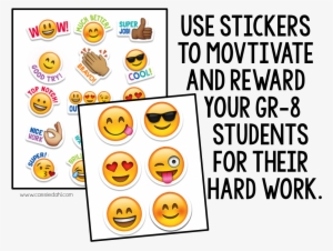 These Fun Emoji Stickers Will Definitely Grab Your - Emoji Rewards Stickers - Classroom Reward Stickers