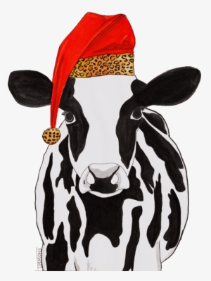 This Cow Is Styling For Christmas - Clip Art