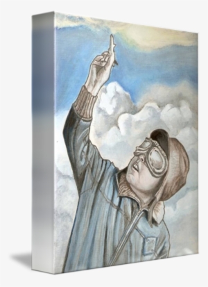 Pilot Drawing Watercolor Jpg Free Download - Aviator Oil Painting