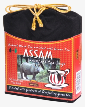 Assam Breakfast Tea Bags In Deep Black Velvet Packaging - Assam Tea Bags