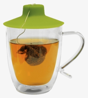 Double Wall Glass Mug With Tea Bag Buddy - Tea Bag Buddy