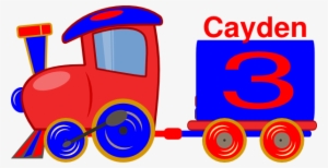 Thomas Train 3rd Birthday Embroidrey - Cartoon Train