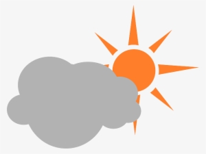 Vector Clip Art Of Weather Forecast Color Symbol For - Transparent Partly Cloudy Symbol