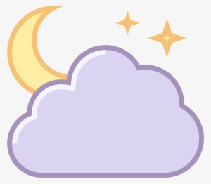 Night Clipart Partly Cloudy - Icon