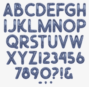 Blue Helium Font - Jungle Font Art