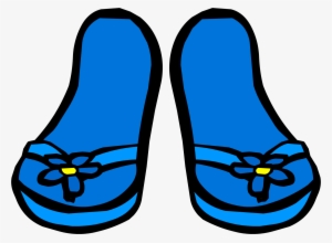 Blue Flower Sandals - Flip Flops Club Penguin