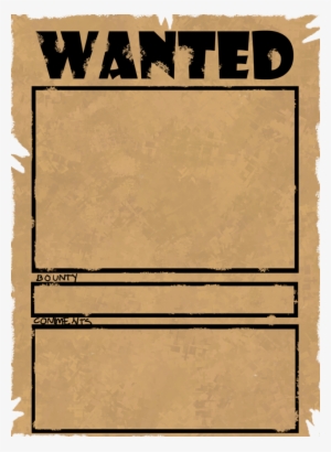 Blank Poster Png Clipart Free - Blank Most Wanted Poster
