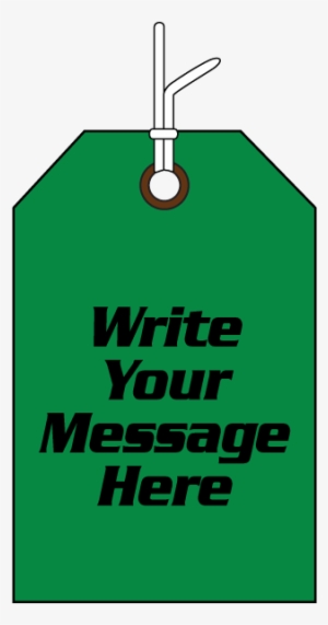 Blank Green Paper Tag - Manila Paper