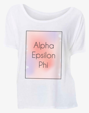 Alpha Epsilon Phi Watercolor Tee Adam Block Design - Number