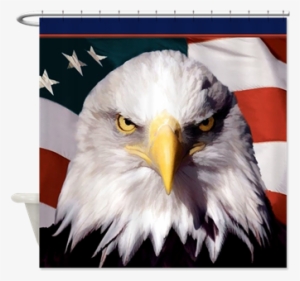 American Bald Eagle And Flag Shower Curtain Beautiful - Us Armed Forces United