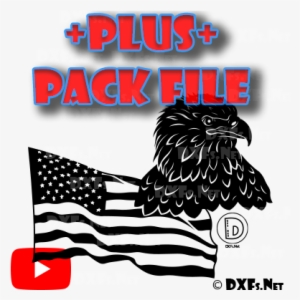 American Flag And Eagle Patriotic Design For Cnc Cutting - Half Circle Design Cnc