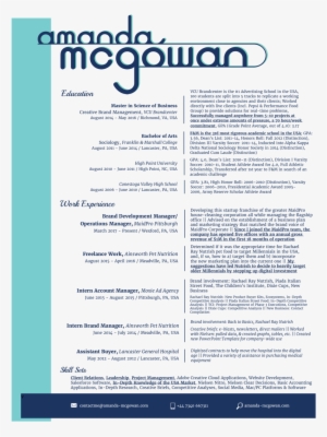 Amanda Mcgowan, Resume - Portable Network Graphics