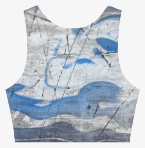 Watercolor Graffiti Women's Crop Top - Active Tank