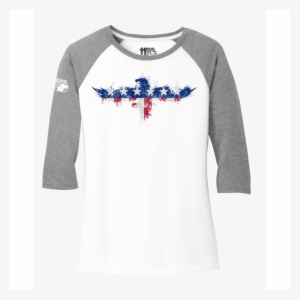 American Flag Eagle Women's 3/4 Sleeve