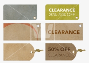 Clearance Retro Labels Png - Portable Network Graphics