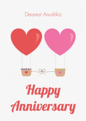 Floating Hearts Personalized Anniversary - Happy Birthday Yellow Flowers